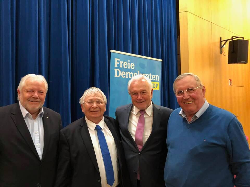 Von links: Herbert Müller, Dr. Rudolf Rentschler, Wolfgang Kubicki, Hans-Peter Held